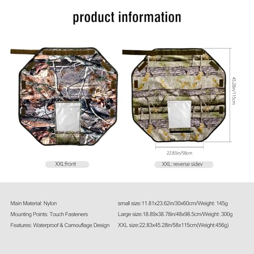 Camera Rain Cover with Openable Viewing Window & Strap Mountable Design,Waterproof Camera Raincoat Sleeve Protector (XXL) XXL