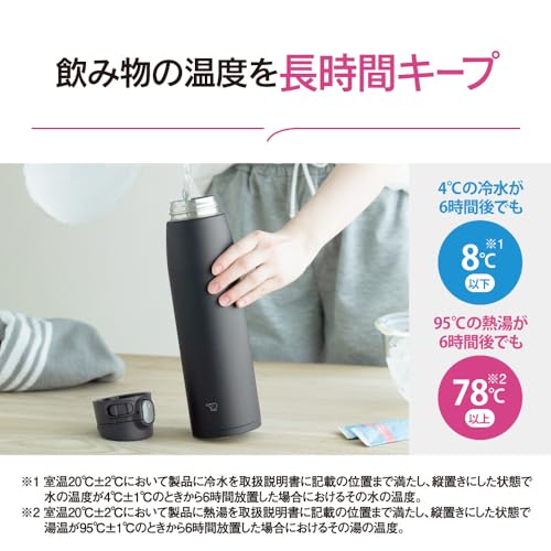 Zojirushi SM-VS95-BA Water Bottle, One-Touch Stainless Steel Mug, Seamless, 32.4 fl oz (950 ml), Black 32.1 Ounces