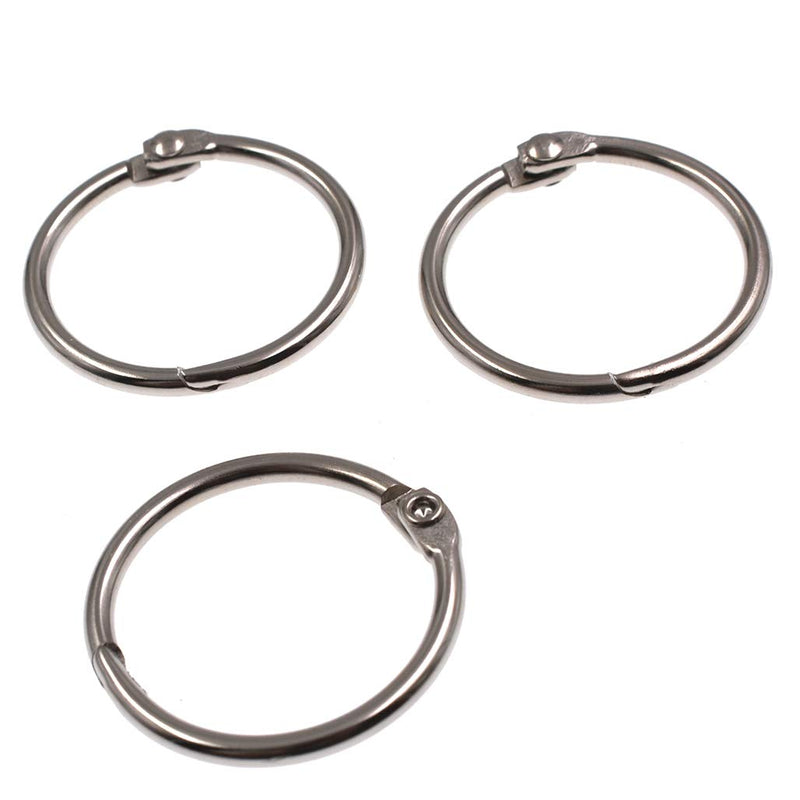 [Australia - AusPower] - 3Pcs Matching Iron Chain + 20Pcs Iron Chain Ring for Hanging the Self Made SignSilver Hardware Accessory Kit 