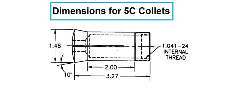 HHIP 3900-1169 5C Round Collet, 1-1/8" 1-1/8" Single