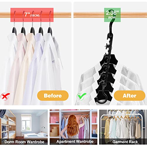 24-Pack-Closet-Organizers-and-Storage,Closet-Organizer-Hangers 5 Holes Hangers-Space-Saving for Heavy Clothes Wardrobe Closets,Dorm-Room-Essentials 24 Pack