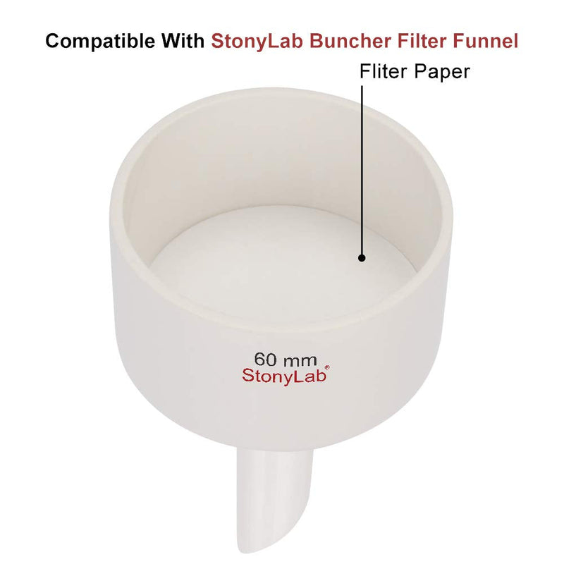 [Australia - AusPower] - StonyLab Quantitative Filter Paper Circles, 56mm Diameter Cellulose Filter Paper with 20 Micron Particle Retention Medium Filtration Speed, Pack of 100 56 mm Diameter 