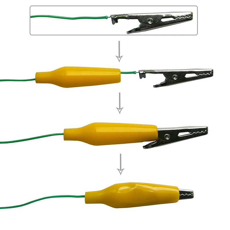 [Australia - AusPower] - Alligator Clip to Breadboard Jumper Wire Test Lead Dupont Cable 10pin 20cm Male Female for Arduino Microbit Nano LED Strip 