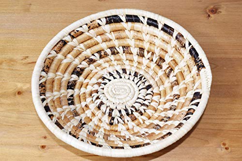 Tembo Crafts Africa - Handmade Basket Uganda - Made of Sisal & Banana Fiber - 8 Inches Diameter - Natural Colors, SRB105