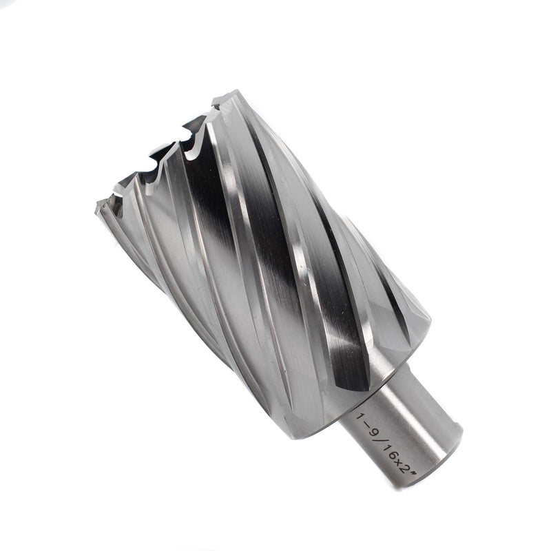 [Australia - AusPower] - OSCARBIDE 1-9/16 "x2 Annular Cutter, 3/4 inch Weldon Shank, 1-9/16 inch Cutting Diameter, 2 inch Depth of Cut, 2 Flat Mag Drill Bit with Pilot Pin for Magnetic Drill Press,1 Piece 