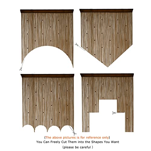 YaoYue Beaded Door String Curtain for Doorway, 39"W x 79"L, Brown, 1 Panel Coffee 39"W x 79"L (Pack of 1)