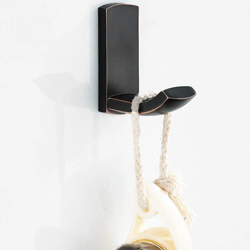 BigBig Home Oil Rubbed Bronze Towel Hooks, Bathroom Hand Coat Hook Wall Mount Antique Brass Robe Hooks Clothes Hanger 2 Pack Oil Rubbed Bronze Finish