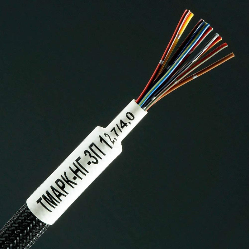 18057 a18057 Heat Shrink Tubes Replacement for DYMO 18057 3/4" 19mm Black on White Heat Shrink Tubes 10-Pack for Cable Wire Compatible with DYMO Rhino Industrial Label Maker 4200 5200 5000 6000 3/4" 19 mm