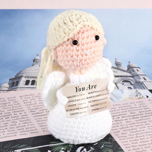 Baptism Gifts for Adult Women, Crochet Angel Gift for Women Friend religious gift