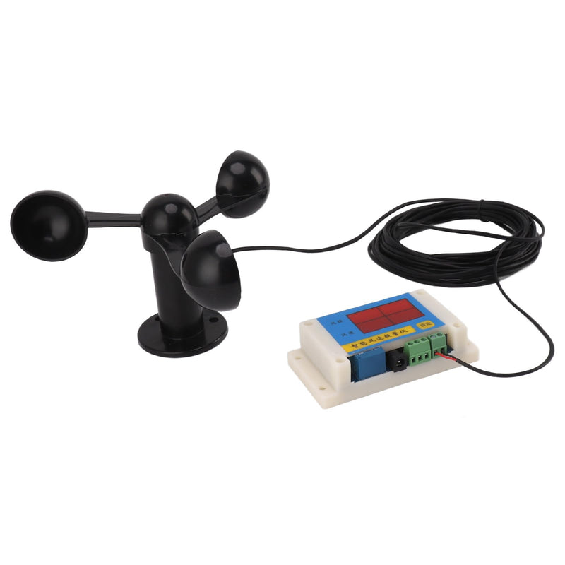[Australia - AusPower] - Topyond Wind Gauge, Wind Speed Alarm Device with 3 Fan Blades, Tower Crane Aneometer, Wind Gauge, USB, 5 V, High Precision, for Outdoor Use, Intelligent Alarm 
