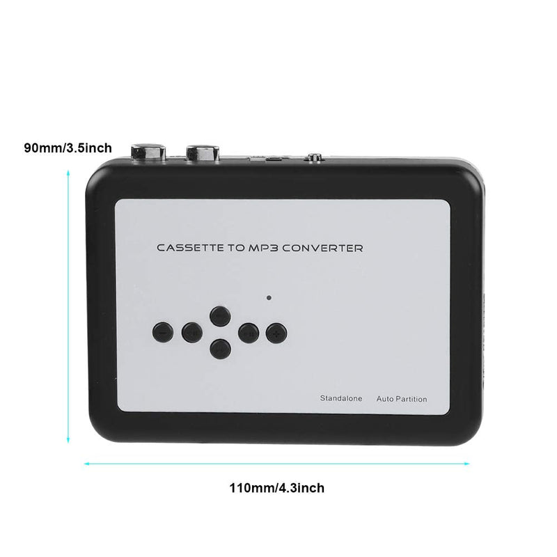 [Australia - AusPower] - Cassette mp3 Converter, Portable Cassette Tape to MP3 Converter USB Flash Drive Capture Audio Music Player Suitable for Windows XP/Vista / 7/8 