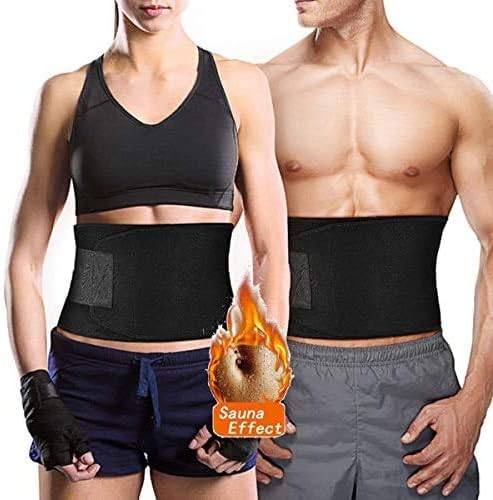 [Australia - AusPower] - Ohuhu Waist Trimmer, Adjustable Neoprene Ab Trainer Belt for Back Support, Sweat Wrap, Sweat Enhancer, Weight Loss, Fits Up to 40 Inches, for Men & Women 