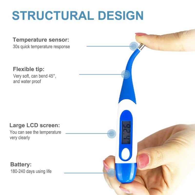 [Australia - AusPower] - Value Bundle with Berrcom Digital Thermometer DT008 and Berrcom Non Contact Forehead Thermometer for Adults and Kids JXB183 