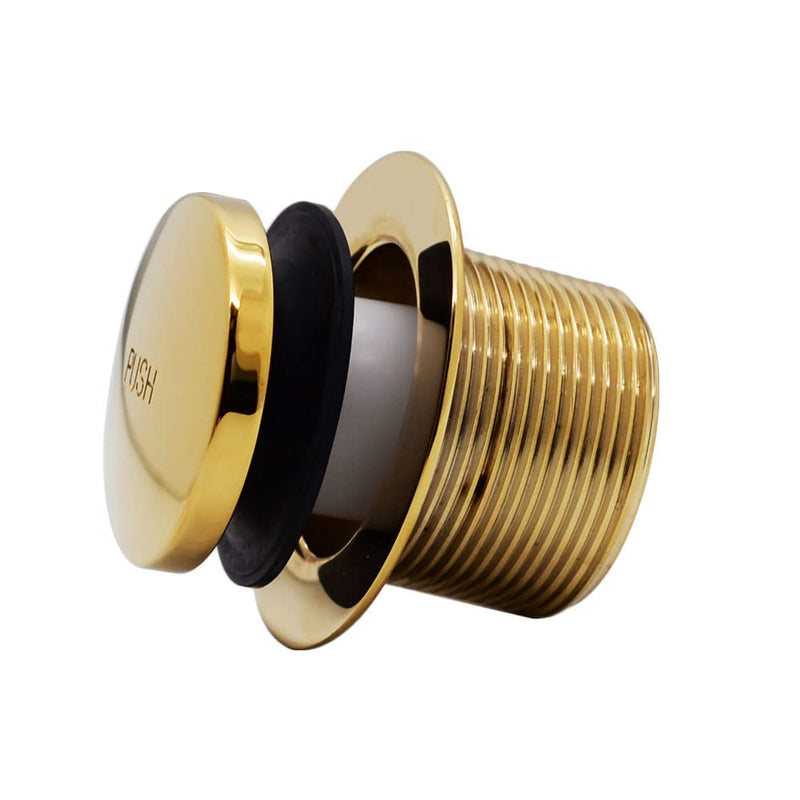 Westbrass 593144-01 Black 1-1/2" Tubular Tip-Toe Bath Waste Drain Kit, Polished Brass 1-Pack