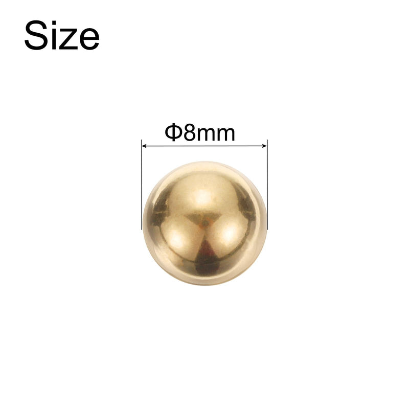 [Australia - AusPower] - uxcell 20pcs Precision Solid Brass Bearing Balls 8mm Industrial Brass Ball Spheres for Machinery, Automotive, and DIY 20 
