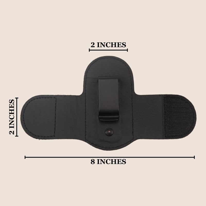 [Australia - AusPower] - Genuine Leather Black Stethoscope Holder for Nurses and Doctors 
