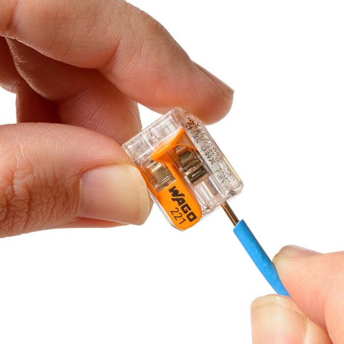 Box of 50 WAGO Connection Terminals 2 Conductors Series 221 - Easy and Safe Installation for All Your Electrical Projects