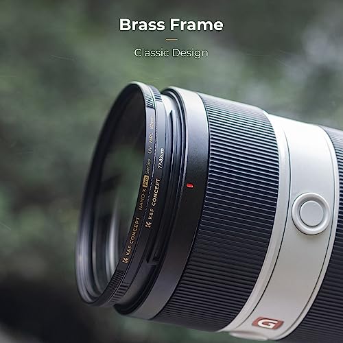 K&F Concept 77mm to 82mm Brass Step-Up Lens Filter Adapter Ring 77-82mm