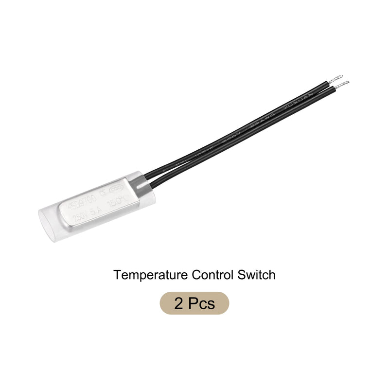 [Australia - AusPower] - KSD9700 NC 150C Temperature Control Switch Thermostat Thermal Protector Switch - Normally Close/250V 5A/Metal/2Pcs 