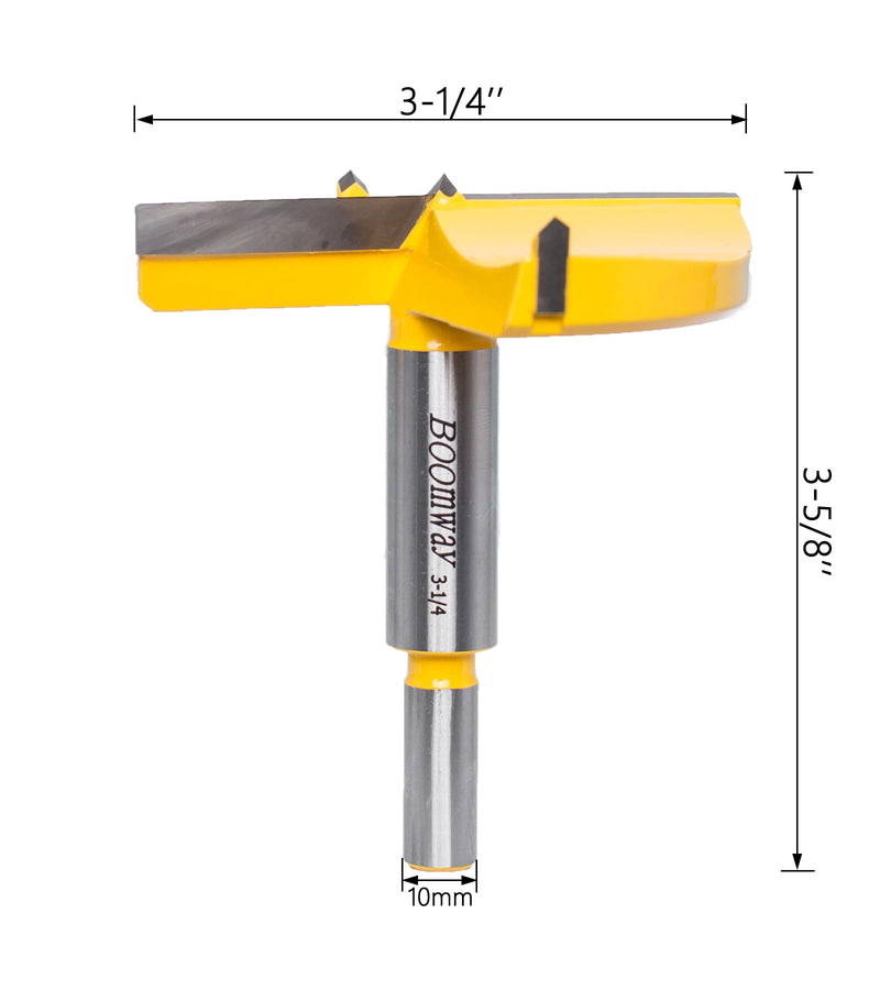 Forstner Drill Bit (3-1/4'' | 82.6mm) with YG6X Carbide, Suitable for fine Woodworking, Cabinet Making, etc 3-1/4'' | 82.6mm
