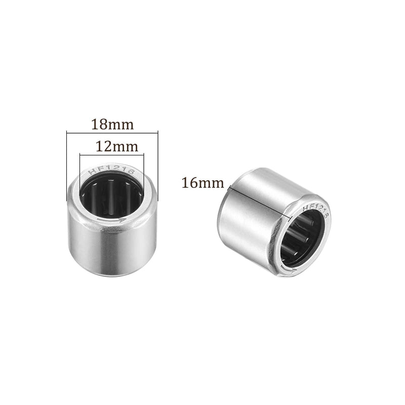 [Australia - AusPower] - 10pcs HF1216 Needle Roller Bearings - [12mm x 18mm x 16mm] One Way Clutch Bearing for Transmission Use, Chrome Steel Rollers 12mmx18mmx16mm 10 