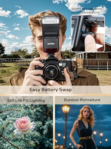 Godox TT520III Camera Flash,1.8s Recycle Time,433MHz Wireless Godox TT520III