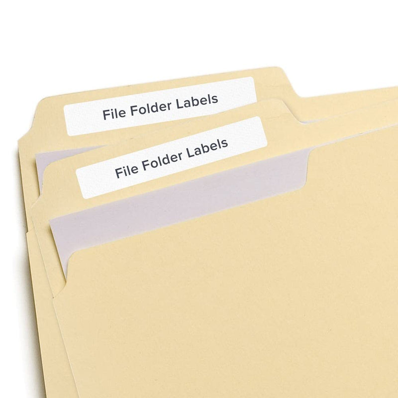 LV-30277 White File Folder Labels 2-up Compatible with Dymo LabelWriters, 9/16” x 3-7/16” (14 x 87 mm), 260 Labels/Roll - Organize File Folders in Your Home Office or Workplace | LabelValue Brand