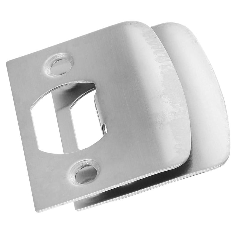 [Australia - AusPower] - DOITOOL 8PCS Door Strike Plate, Full Lip Round Corner Deadbolt Strike Plate, Sliver Stainless Steel Deadbolt Covers Door Reinforcement Kit 