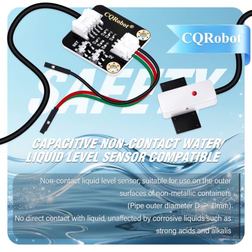 CQRobot Non-Contact Liquid Level Sensor for Arduino Raspberry Pi | Capacitive, flat, rectangular, external sticker probe for automatic irrigation systems, aquariums, gardens, agriculture Contactless-2