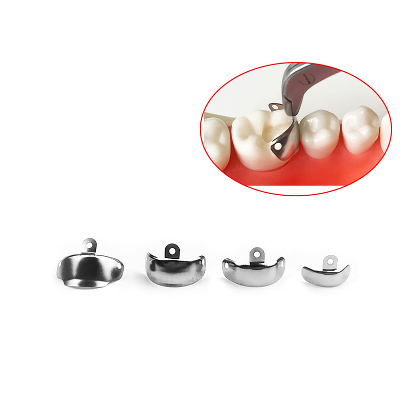 [Australia - AusPower] - Dental Sectional Matrix System Set, Dental Sectional Contoured Matrices Clip Ring Matrix Bands Wedge Knife Dental Wedges Plastic Kit Dentist Tools (50Pcs 4.5mm M4) 50Pcs 4.5mm M4 