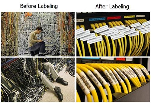 Rhino 5200 Label Maker 18445 Tape Compatible with Dymo Industrial Permanent Vinyl Tape 3/4 Inch Labels, Work for Rhino 4200, 5000, 5200, 6000 Label Maker Refills, 6 Pack