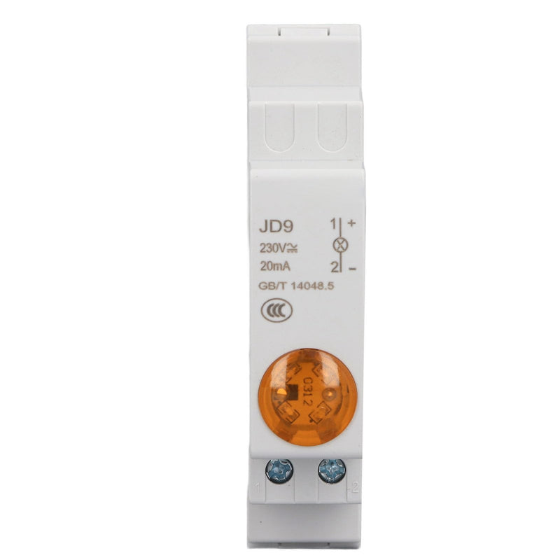 LED indicator light, DIN rail, control light for AC/DC 230V circuits (Yellow)
