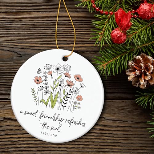 Best Friend Ornaments for Women - Christian Friendship Gifts for Women