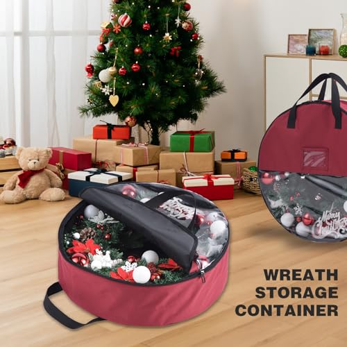 Christmas Wreath Storage Bag 30in Christmas Decoration Storage Box 30''