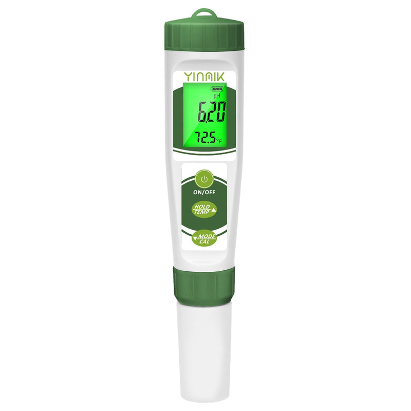 YINMIK 2024 New 4 in 1 pH Meter with Extra pH Calibration Solution