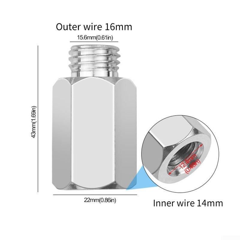 [Australia - AusPower] - Angle Grinder Interface Connector Adapter Polisher Converter M14 to M16/M16 to M14 (16 to 14) 16 to 14 