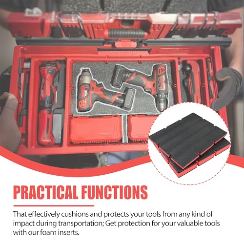 Shinelan Packout foam tool organizer inserts compatible with Milwaukee tool boxes