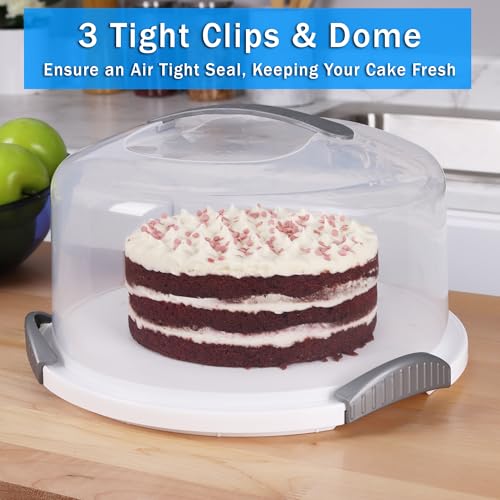 JOEY'Z EXTRA LARGE Cake Carrier - Holds up to 12 Inch 3-Layer Cake - White