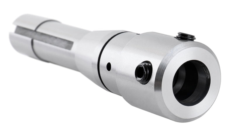 Accusize Industrial Tools R8 to 3/4'' Weldon Shank Arbor Adapter, Compatible with Annular Cutters for Bridgeport Milling Machines, Durable Construction, MC08-0034 | 7/16-20 Drawbar Thread, Spring Pilot Center, Includes Key, for Annular Cutters Used on ...