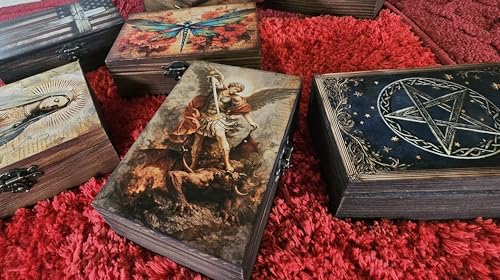 RK Collections Trinket Boxes Small Jewelry Keepsake Box (Saint Michael Archangel) Saint Michael Archangel