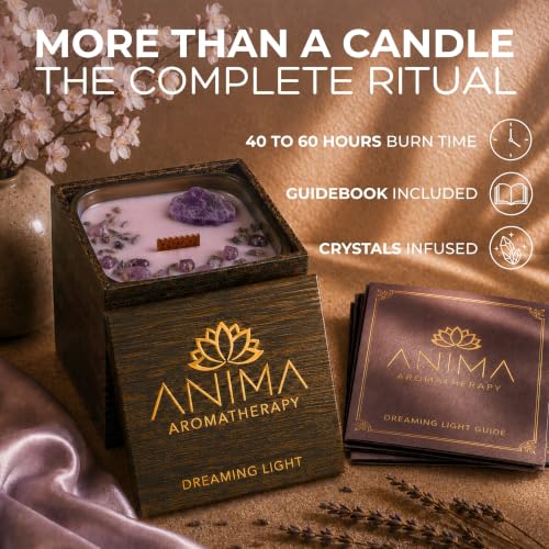 Anima® Dreaming Light Crystal Candle for Peace, Intuition & Rest Dream Light