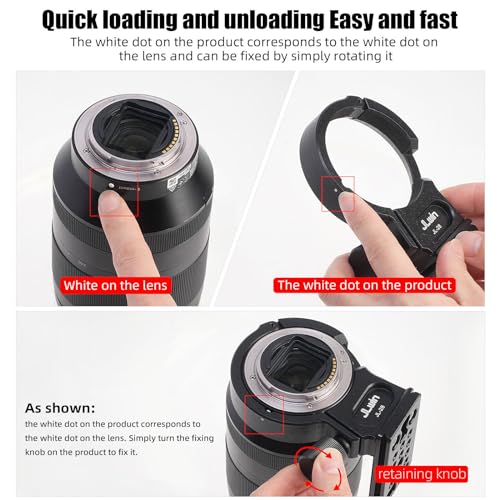 Hersmay 61mm Metal Tripod Mount Ring Lens Collar for Sony FE 24-240 mm f/3.5-6.3 OSS Lens, 24-105 mm f/4 G OSS, 16-35 mm f/2.8 GM, 24-70 mm f/2.8 GM, 35 mm f/1.4 ZA, FE 28-70 mm F3.5-5 .6 OSS