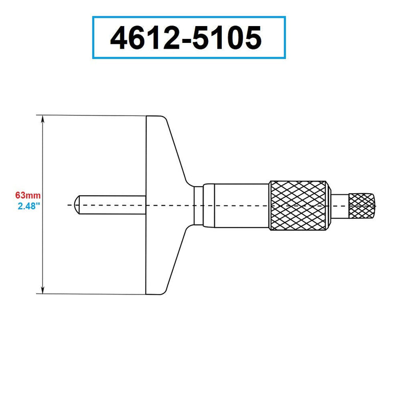 [Australia - AusPower] - Dasqua 4612-5105 0-1" Depth Micrometer 