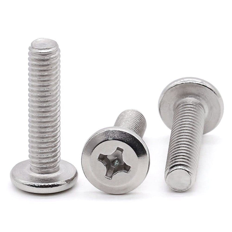 [Australia - AusPower] - Glvaner (30 pcs) M6-1.0 x 20mm Binding Screws, Flat Round Head Phillips Drive Machine Screw 304 Stainless Steel 18-8 Full Thread, Furniture Screw Connection Bolt Screw 30 