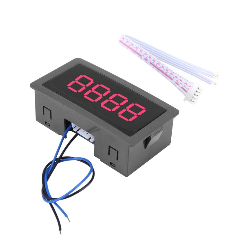 [Australia - AusPower] - FTVOGUE Auto Digital Counter DC LED Digital Display 4 Digit 0-9999 Up/Down Plus/Minus Panel Counter Meter with Cable(Red) 