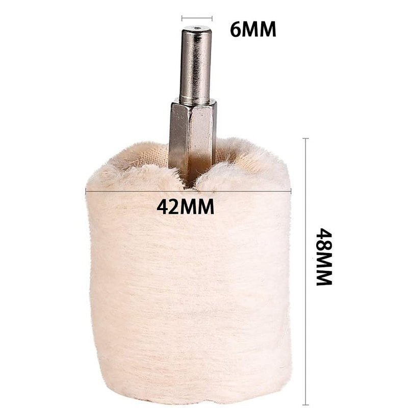 [Australia - AusPower] - Polishing Disc for Drilling Polishing Wheel Pad Mop Kit Conical/Column/Mushroom/Wheel Shaped Polishing Tool for Metal, Jewellery, Stainless Steel, Aluminium, Wood, Plastics, Ceramics, Glass etc. 