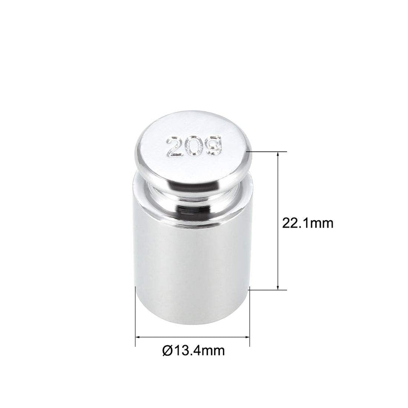 sourcing map Gram Calibration Weight Set for Digital Scales 20g 50g 100g M1 Precision Chrome Steel | For digital scales, M1 Precision