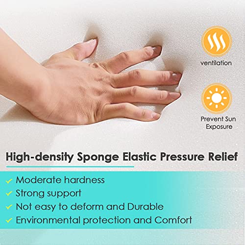 NEPPT Pillow Wedge for Sleeping After Surgery Bed Incline Pillow Foam Wedge Cover Patient Turning Device Prevention Bed Sores Relieve Back Pain Pregnancy Body Positioners (Blue - Gel) Blue - Gel