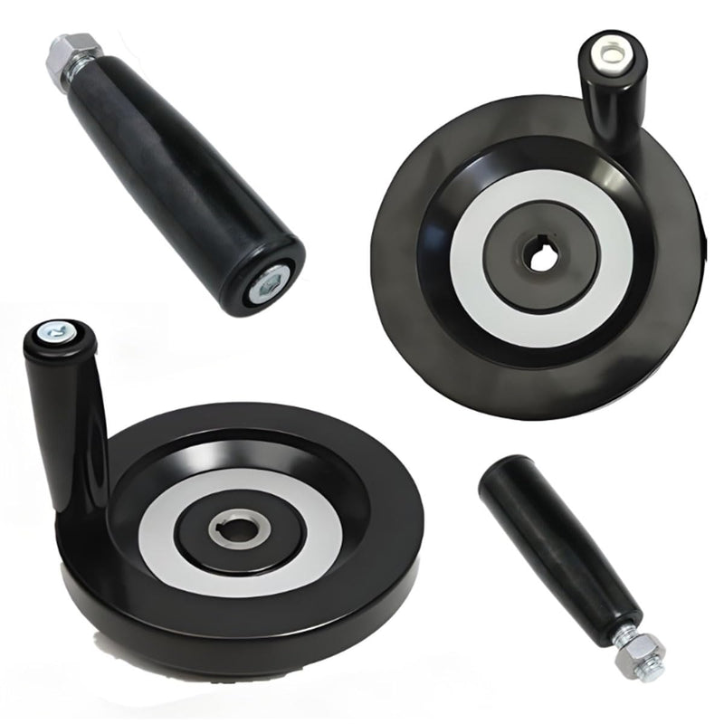 [Australia - AusPower] - yukata Revolving Handle Lathe Handle Marine Winch Handle Trailer Jack Handle Crank Handwheel M10 Threaded Handle with nut 2pcs 