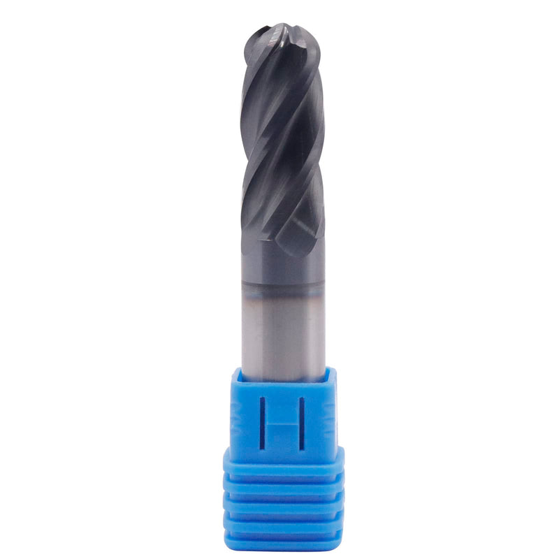 [Australia - AusPower] - BestParts High Performance Ball Nose Solid Carbide End Mill - AlTiN Coated, 4 Flute, 30 Degree Helix, 1/2" Cutting Diameter, 1/2" Shank Diameter, 1" Length of Cut, 3" Overall Length, Square End 1/2 in 